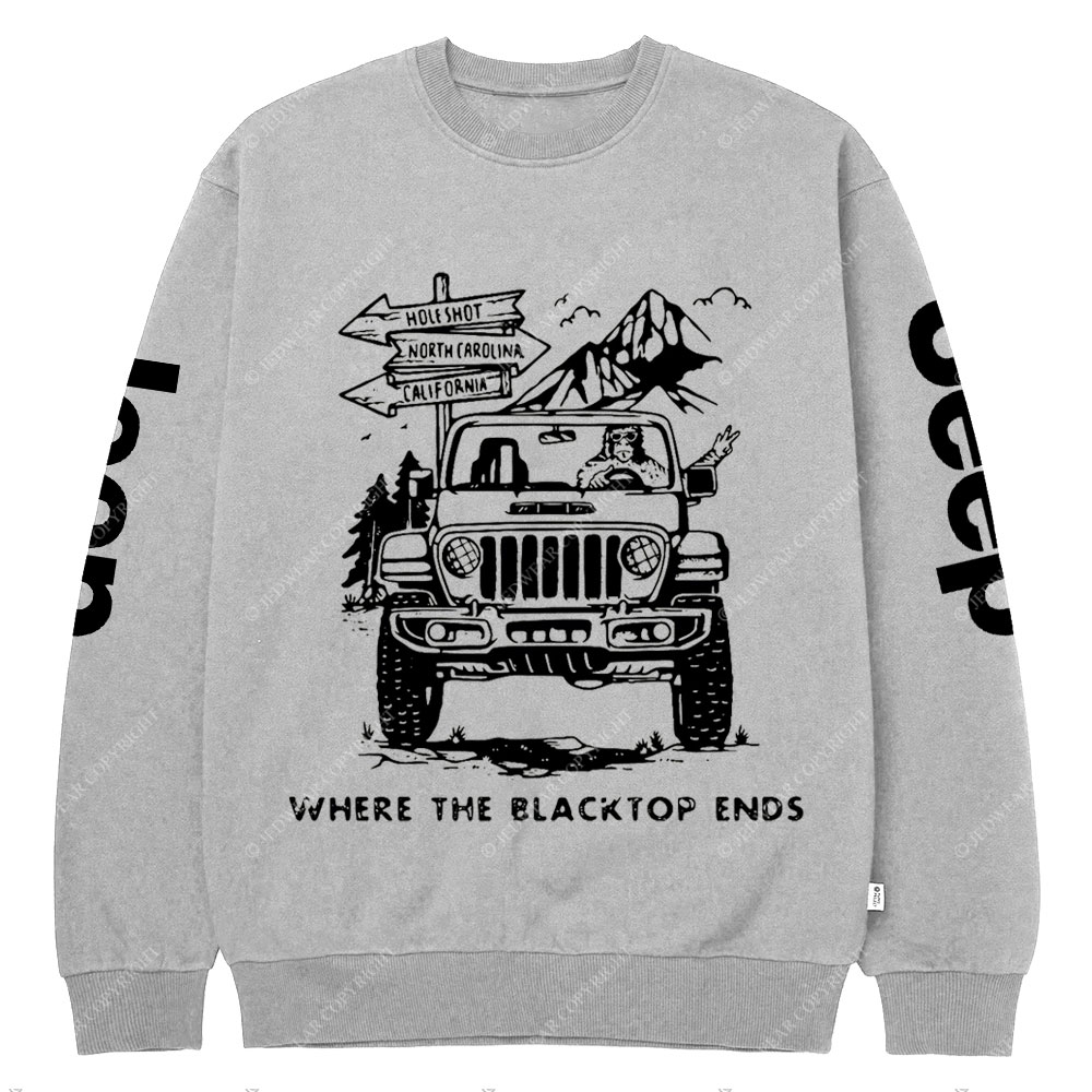 Where the Black Ends Bigfoot Jp Crew Neck Sweatshirt