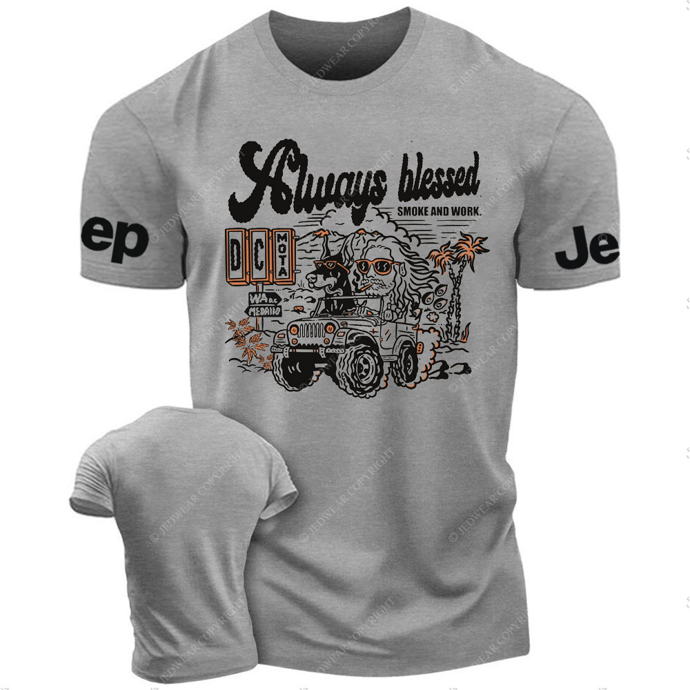 Always Blessed Smoke and Work Dog And Jp Lover T-Shirt