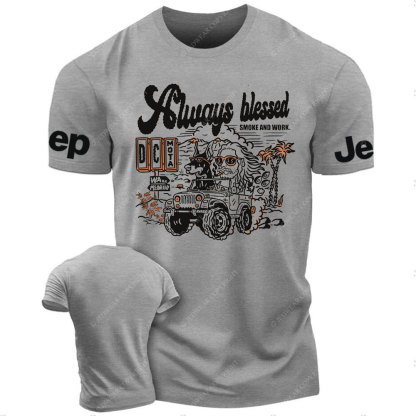 Always Blessed Smoke and Work Dog And Jp Lover T-Shirt