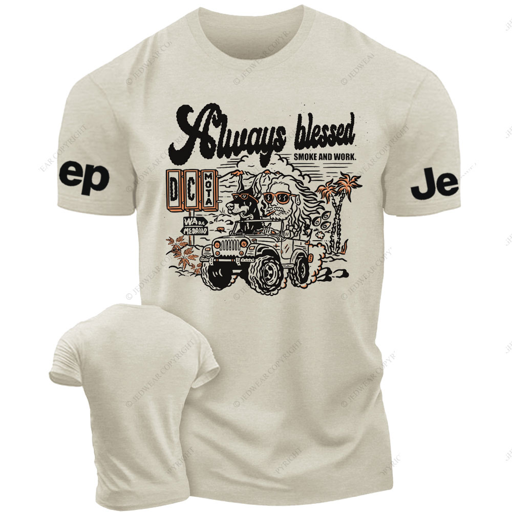 Always Blessed Smoke and Work Dog And Jp Lover T-Shirt