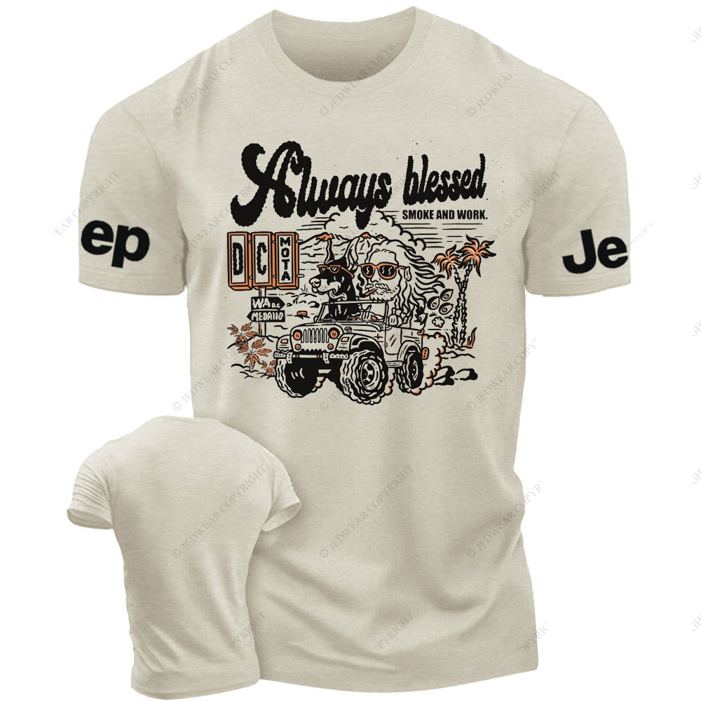 Always Blessed Smoke and Work Dog And Jp Lover T-Shirt