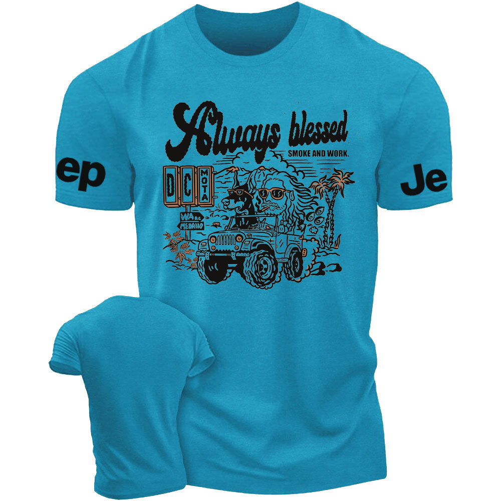 Always Blessed Smoke and Work Dog And Jp Lover T-Shirt
