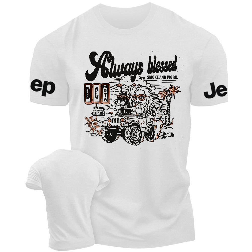 Always Blessed Smoke and Work Dog And Jp Lover T-Shirt