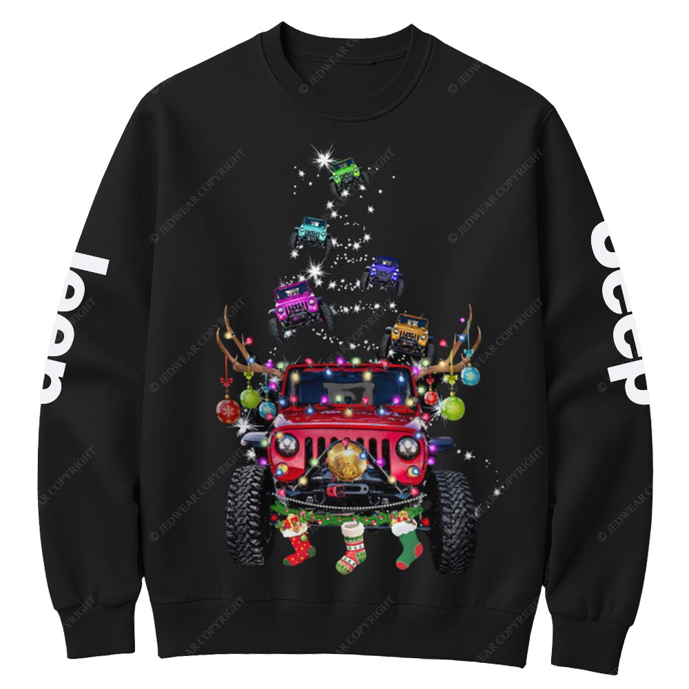 Jp Christmas Tree Bling Wish Crew Neck Sweatshirt