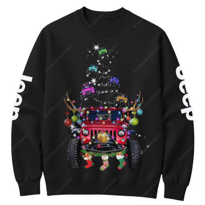 Jp Christmas Tree Bling Wish Crew Neck Sweatshirt