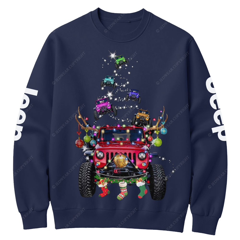 Jp Christmas Tree Bling Wish Crew Neck Sweatshirt