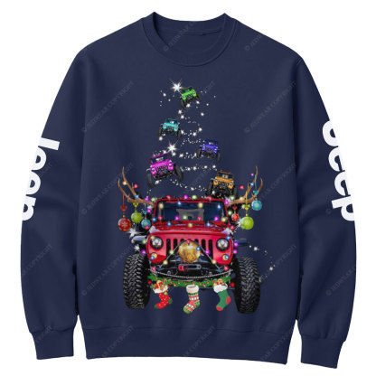 Jp Christmas Tree Bling Wish Crew Neck Sweatshirt