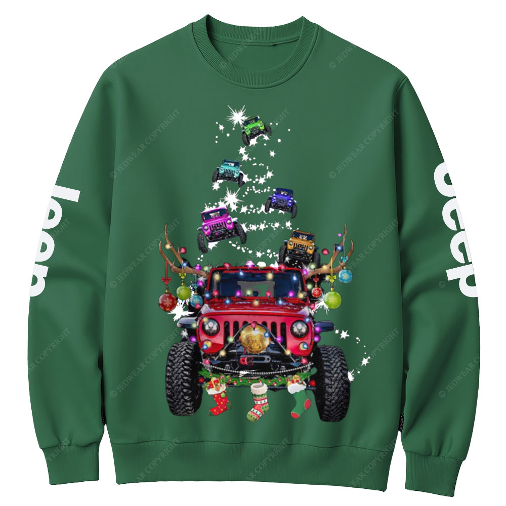 Jp Christmas Tree Bling Wish Crew Neck Sweatshirt