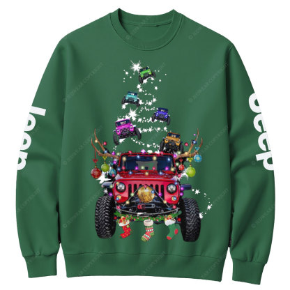Jp Christmas Tree Bling Wish Crew Neck Sweatshirt