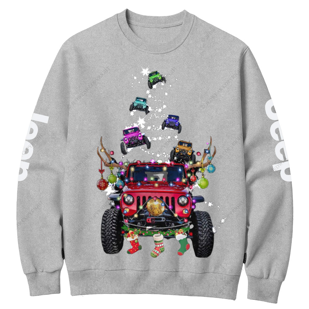 Jp Christmas Tree Bling Wish Crew Neck Sweatshirt