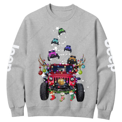Jp Christmas Tree Bling Wish Crew Neck Sweatshirt