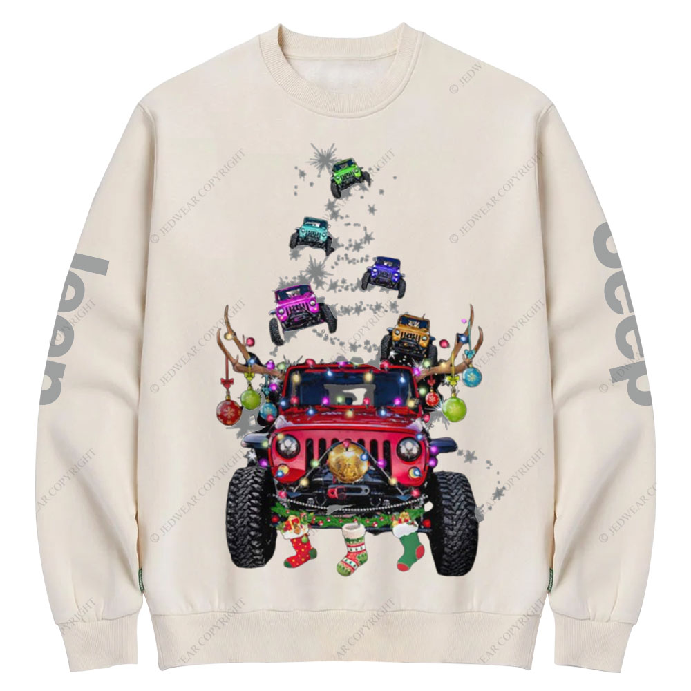 Jp Christmas Tree Bling Wish Crew Neck Sweatshirt
