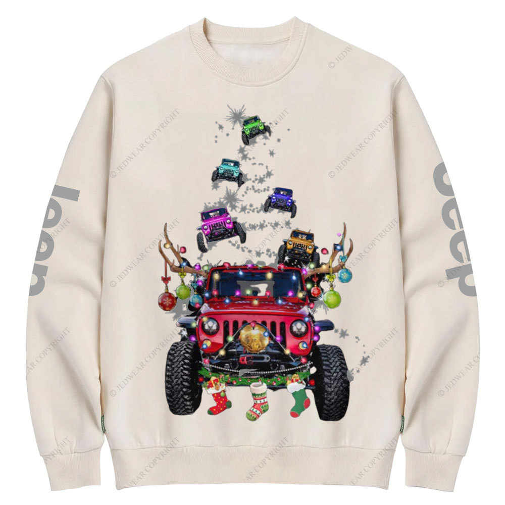 Jp Christmas Tree Bling Wish Crew Neck Sweatshirt