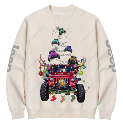 Jp Christmas Tree Bling Wish Crew Neck Sweatshirt