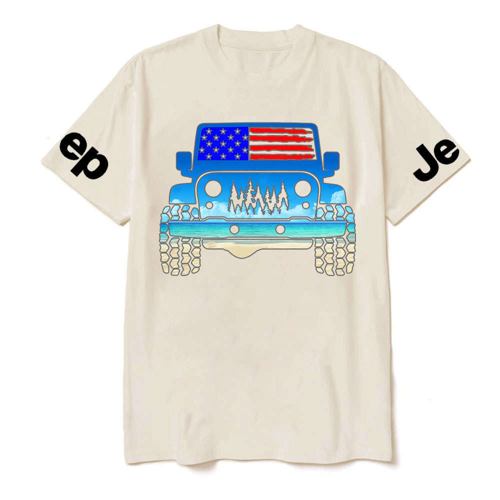 Jp Flag Adventure Grill Transfer Blue Beach T-Shirt