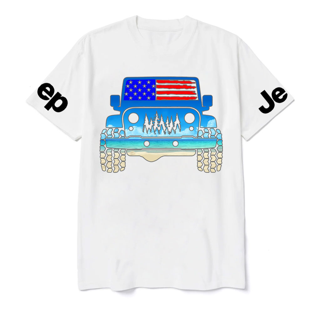 Jp Flag Adventure Grill Transfer Blue Beach T-Shirt