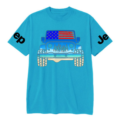 Jp Flag Adventure Grill Transfer Blue Beach T-Shirt