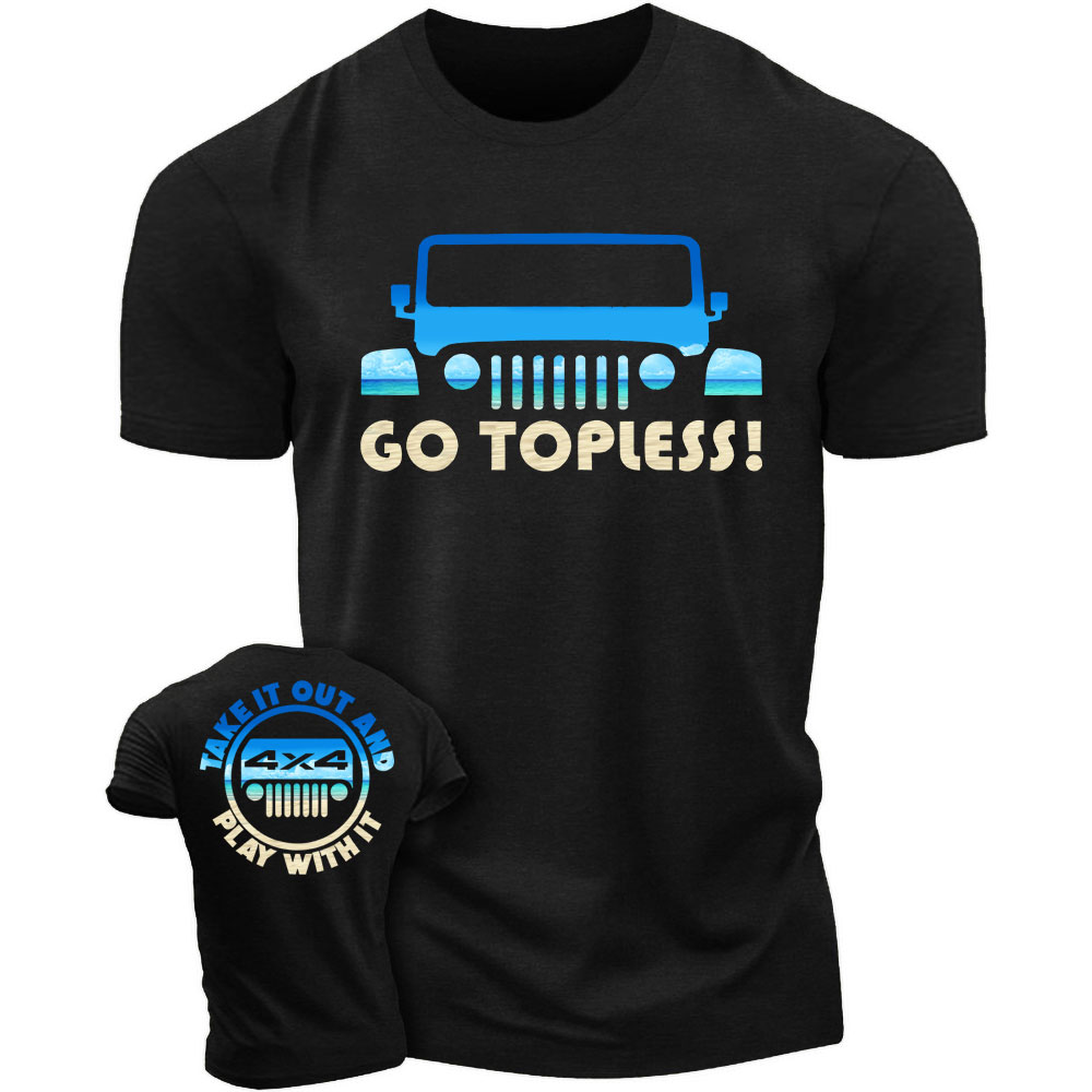 Go Topless, Take it Out and Play with it Beach 4X4 Jp Men's T-Shirt