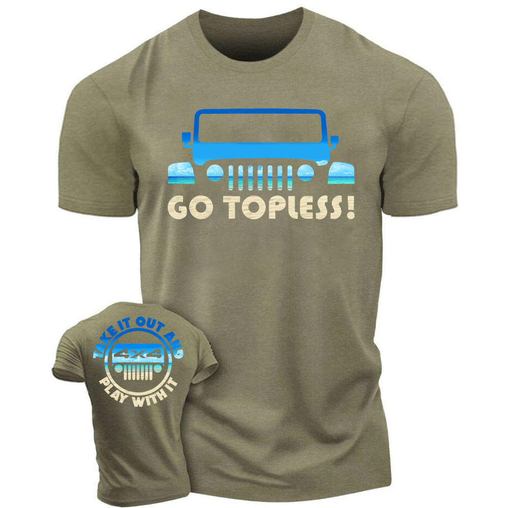Go Topless, Take it Out and Play with it Beach 4X4 Jp Men's T-Shirt