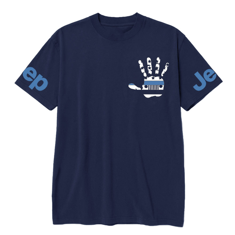 Jp Wave Police Blue Line US Flag T-Shirt