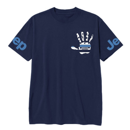 Jp Wave Police Blue Line US Flag T-Shirt