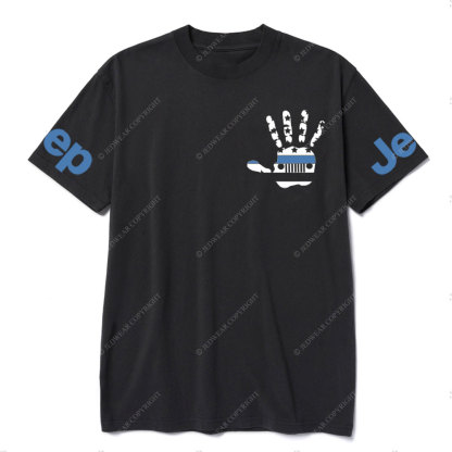 Jp Wave Police Blue Line US Flag T-Shirt