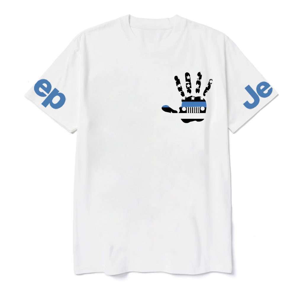 Jp Wave Police Blue Line US Flag T-Shirt