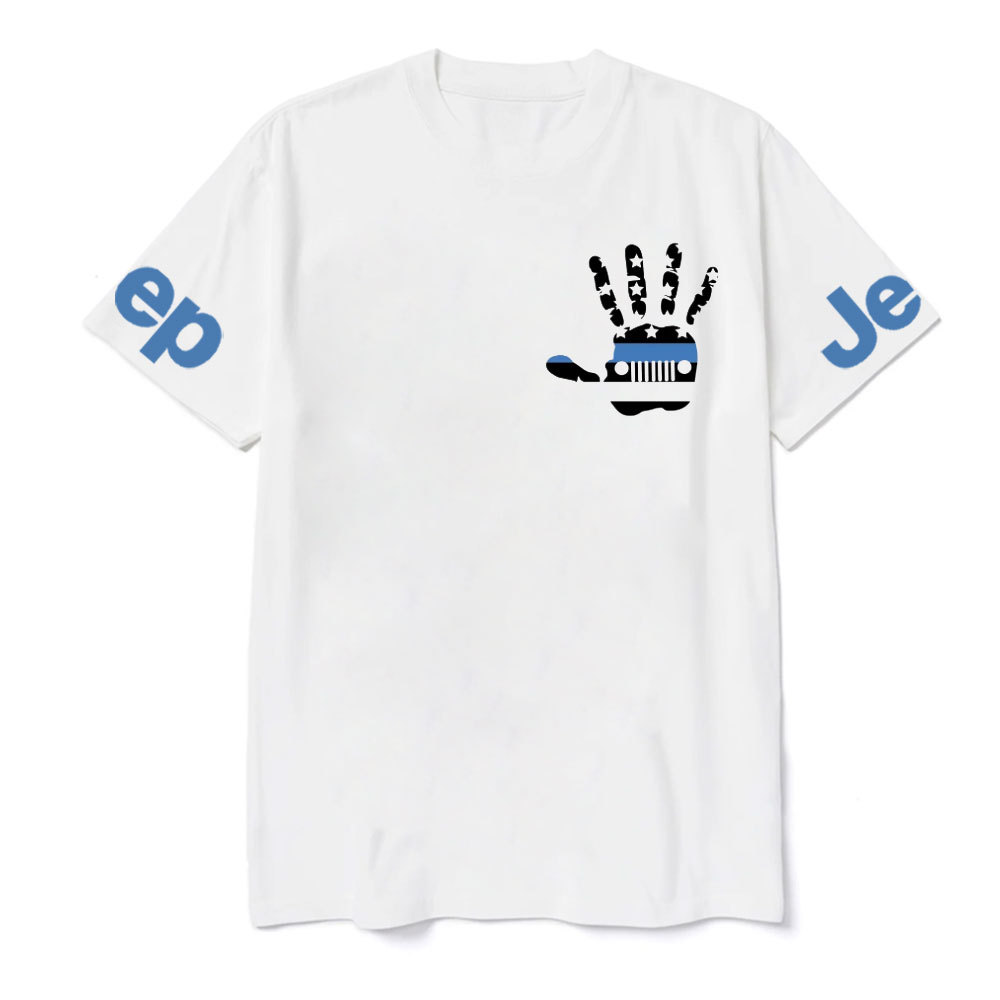 Jp Wave Police Blue Line US Flag T-Shirt