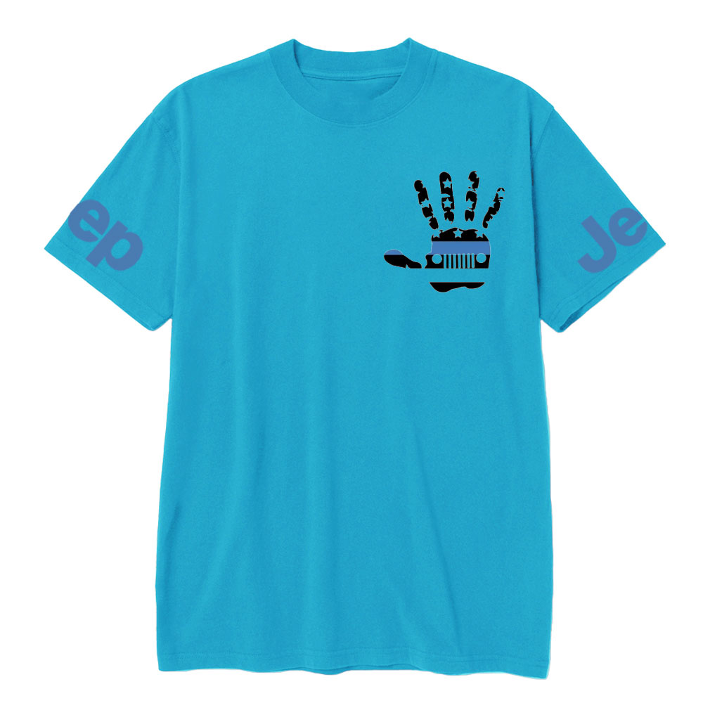 Jp Wave Police Blue Line US Flag T-Shirt