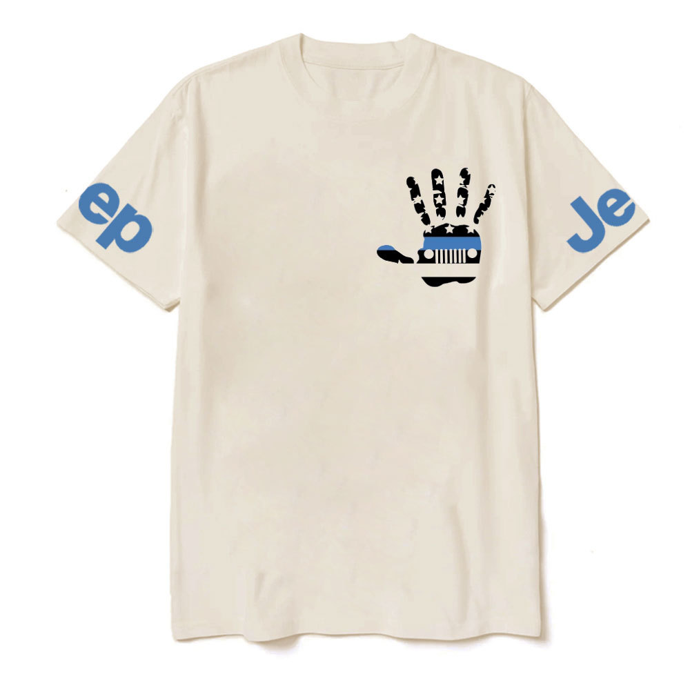 Jp Wave Police Blue Line US Flag T-Shirt