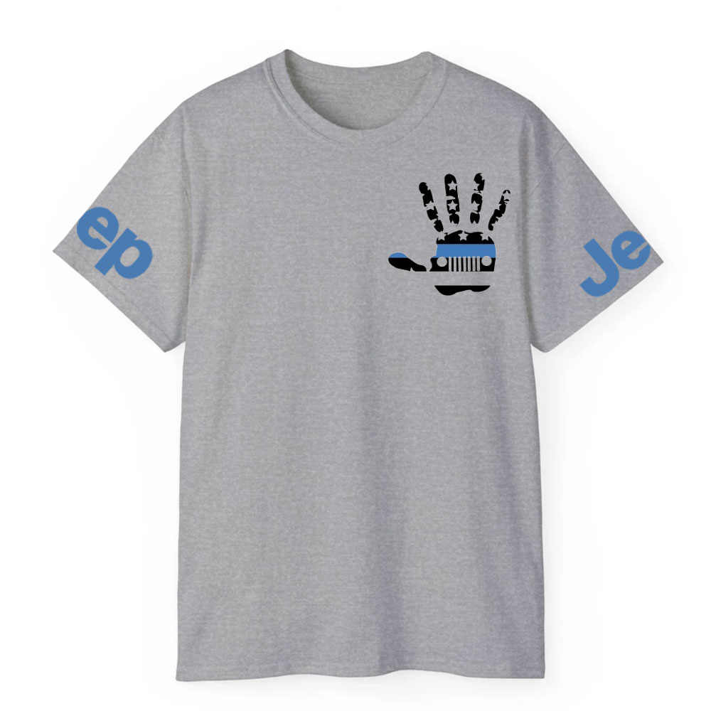 Jp Wave Police Blue Line US Flag T-Shirt