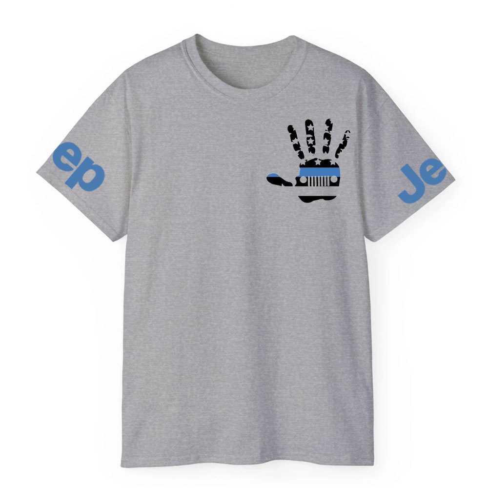 Jp Wave Police Blue Line US Flag T-Shirt