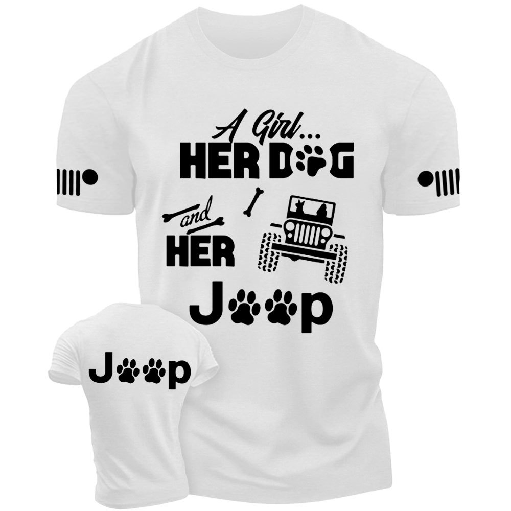 Girl, Her Dog and Jp with Bone Cute T-Shirt