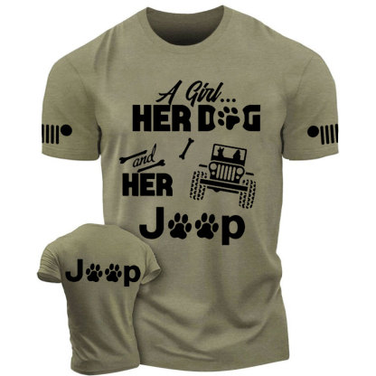 Girl, Her Dog and Jp with Bone Cute T-Shirt