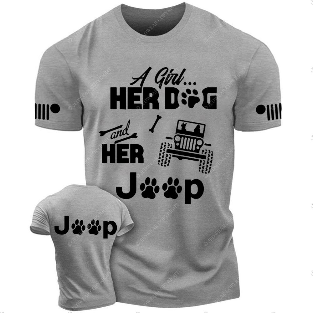 Girl, Her Dog and Jp with Bone Cute T-Shirt