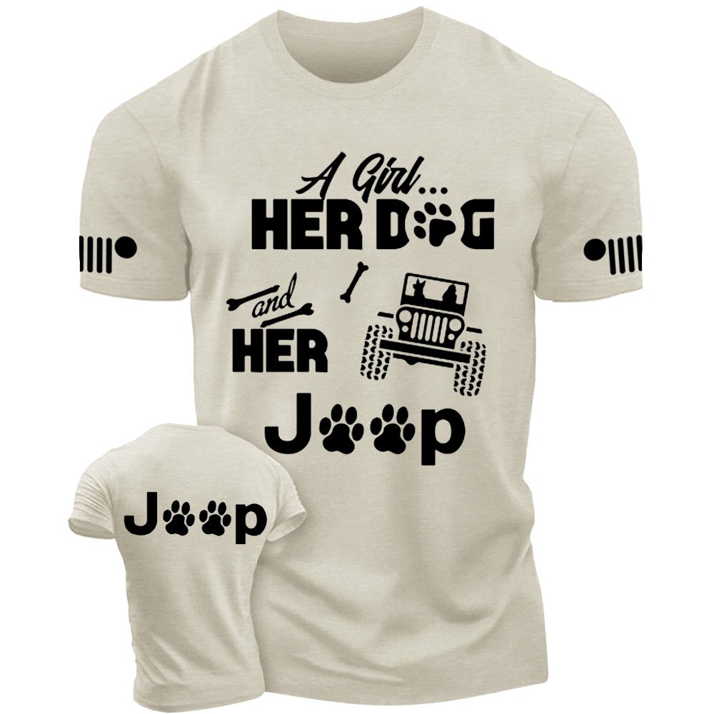 Girl, Her Dog and Jp with Bone Cute T-Shirt