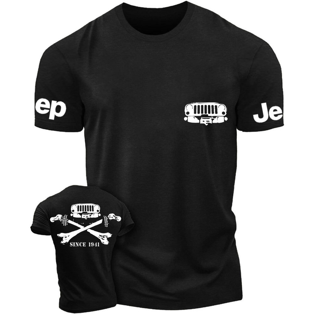 Jps Grille and Cross Bones Since 1941 Double Printed T-Shirt