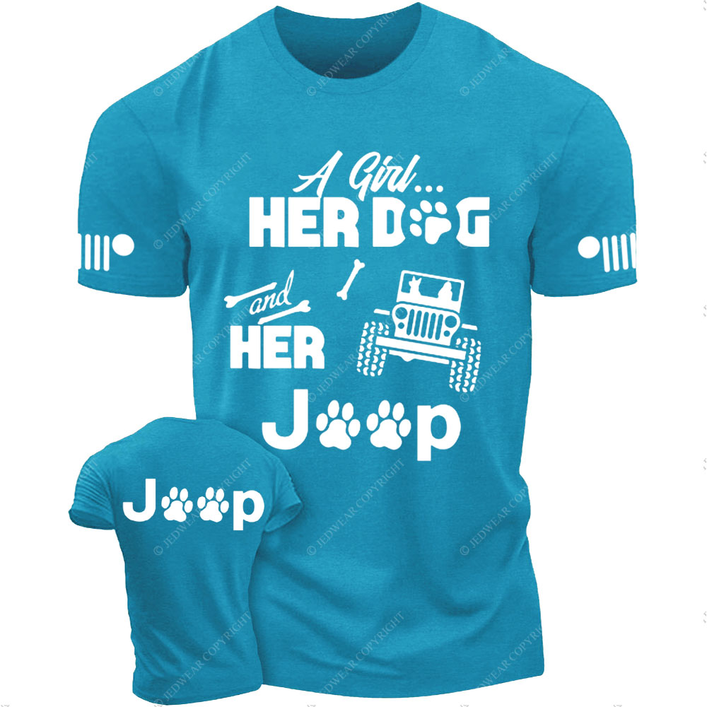 Girl, Her Dog and Jp with Bone Cute T-Shirt