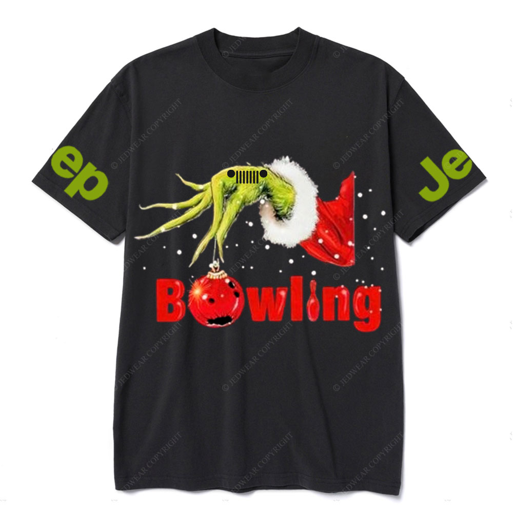 Jp Hand Holding Bling Bowling Christmas T-Shirt
