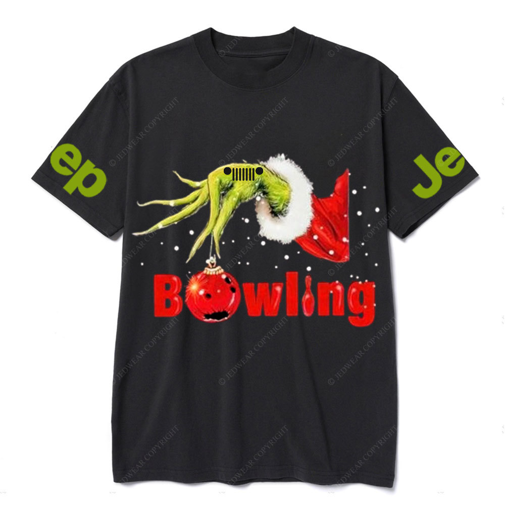Jp Hand Holding Bling Bowling Christmas T-Shirt