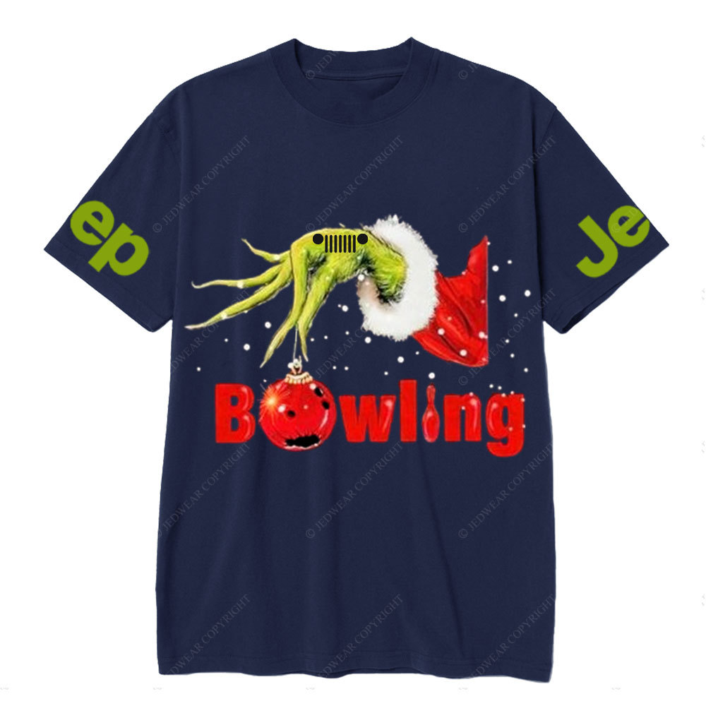 Jp Hand Holding Bling Bowling Christmas T-Shirt