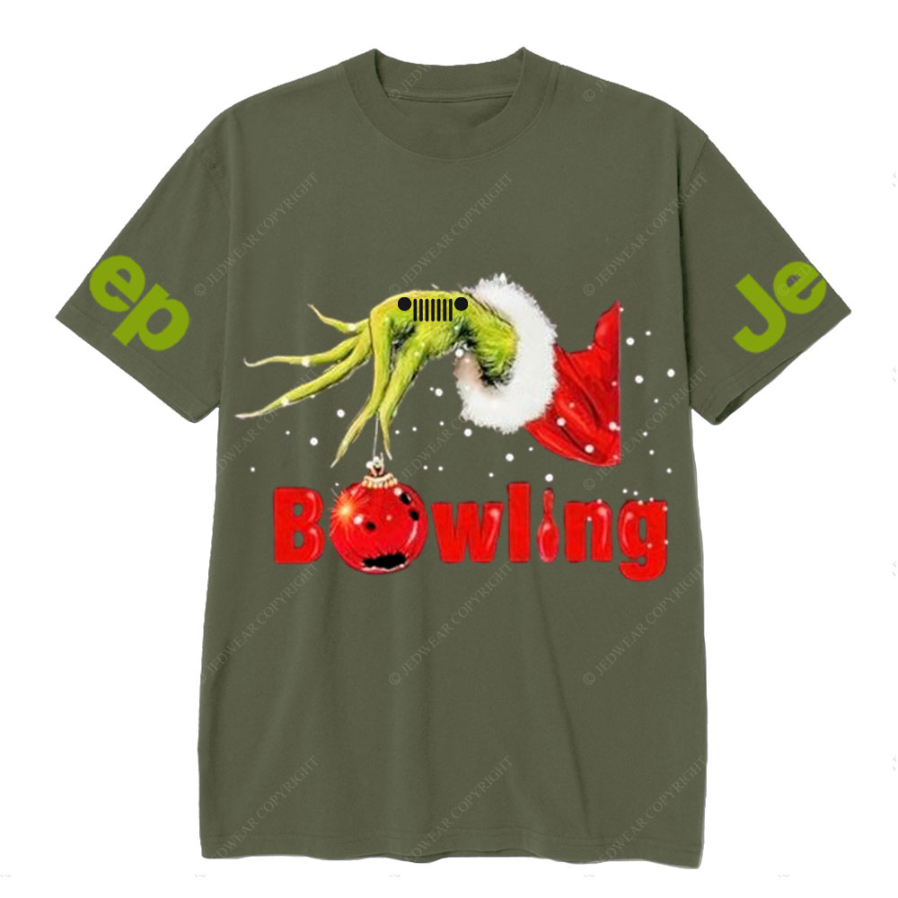 Jp Hand Holding Bling Bowling Christmas T-Shirt