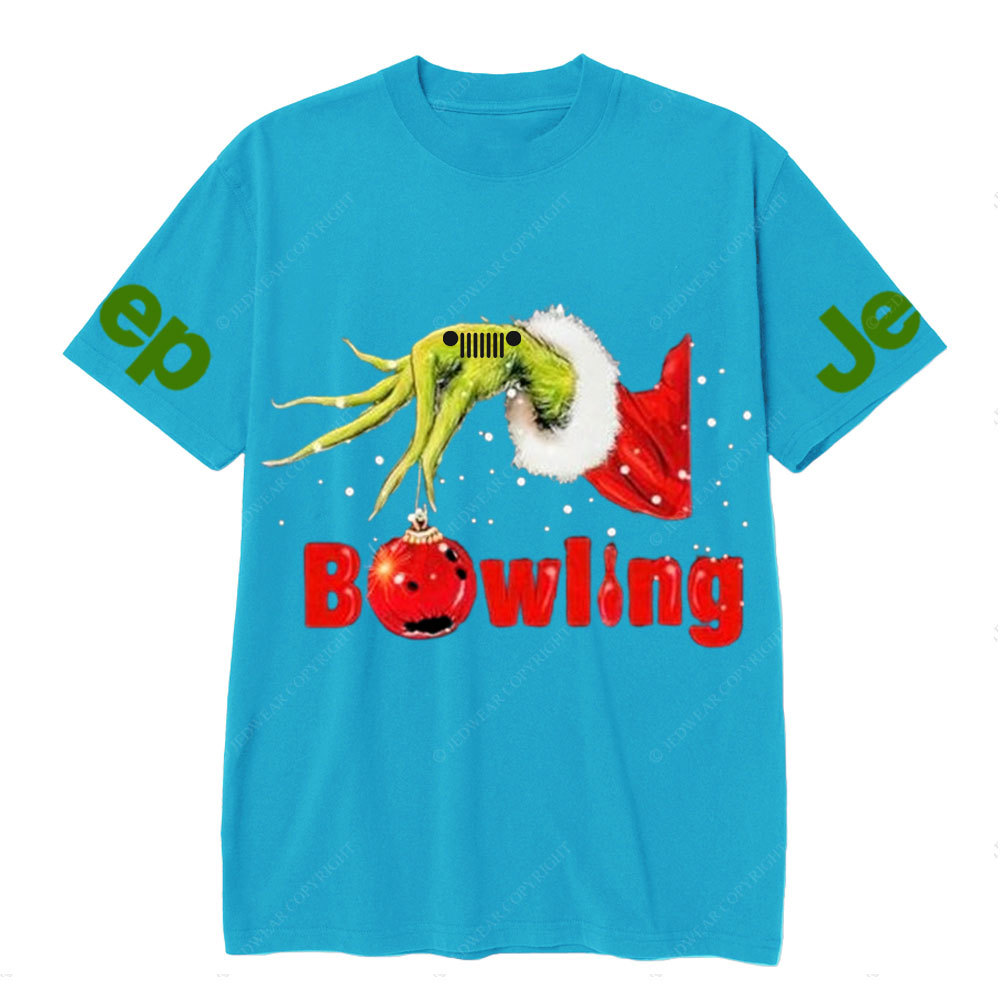 Jp Hand Holding Bling Bowling Christmas T-Shirt