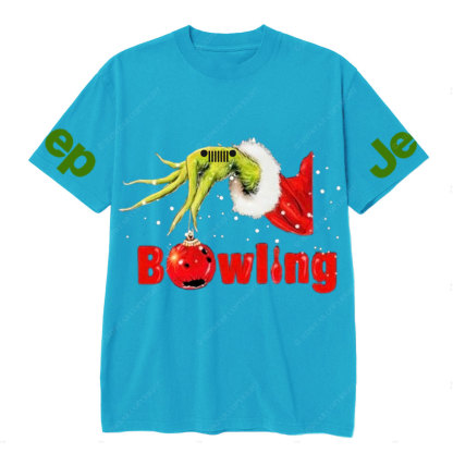 Jp Hand Holding Bling Bowling Christmas T-Shirt