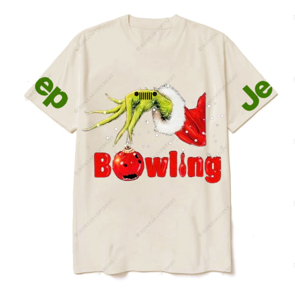 Jp Hand Holding Bling Bowling Christmas T-Shirt