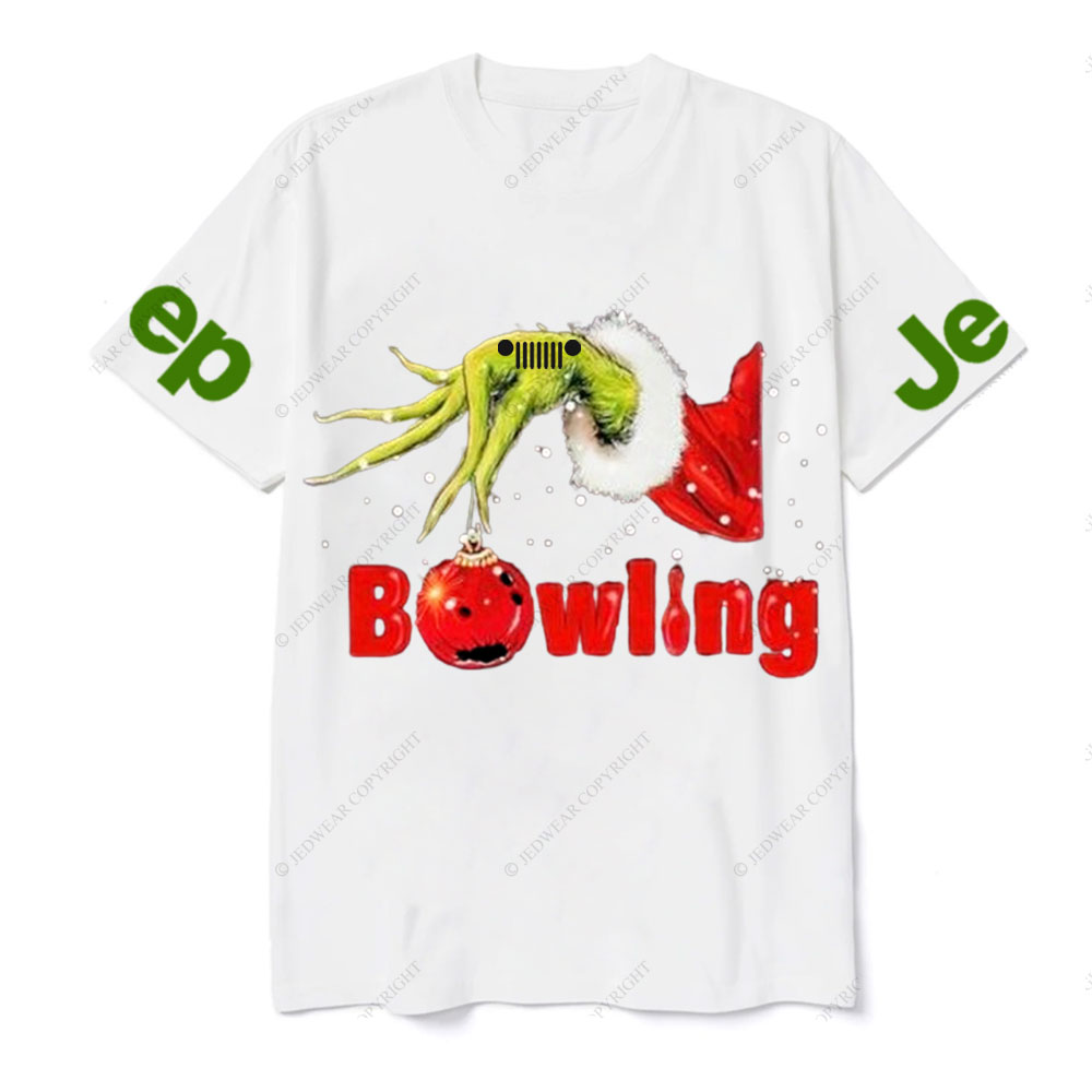 Jp Hand Holding Bling Bowling Christmas T-Shirt