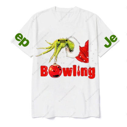Jp Hand Holding Bling Bowling Christmas T-Shirt