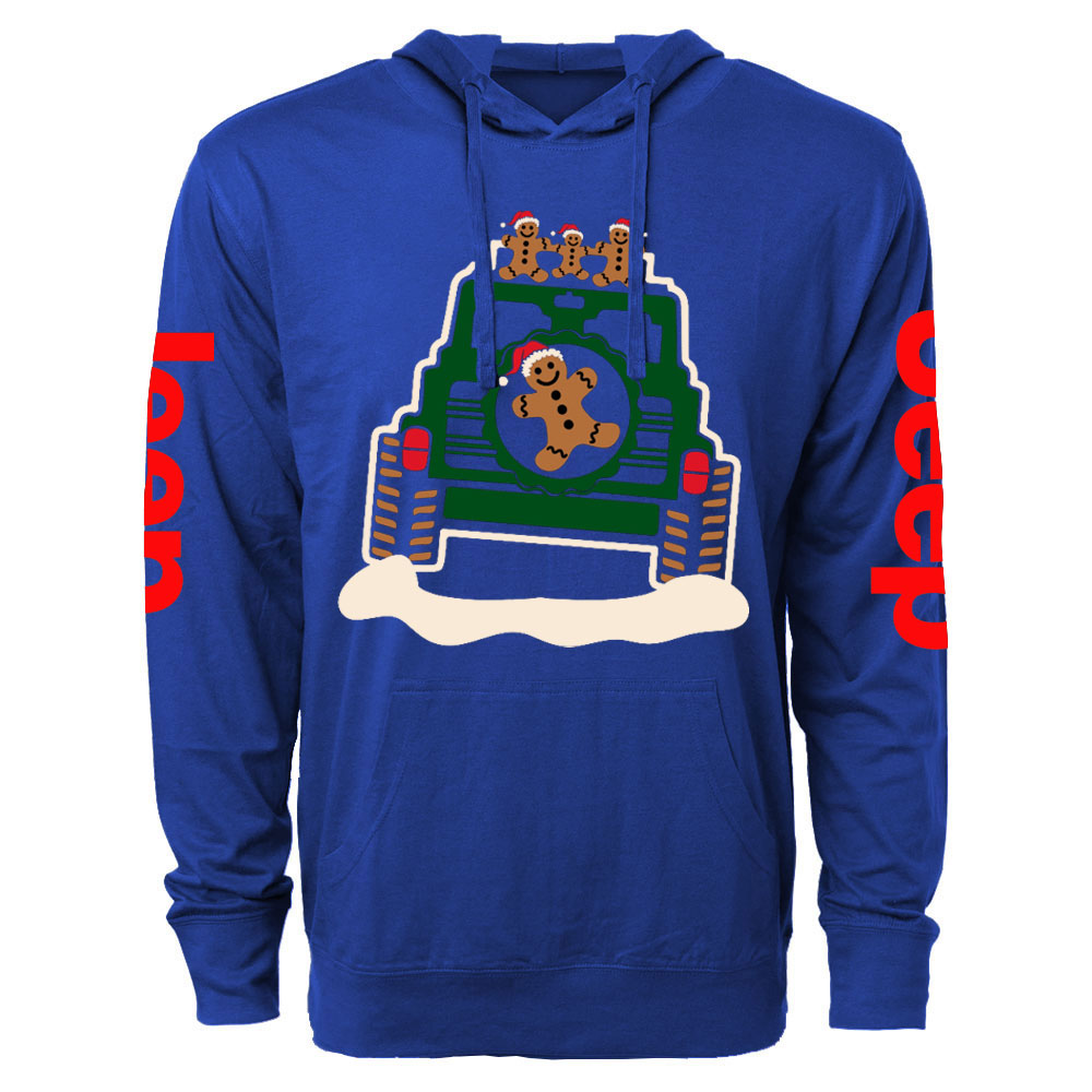 Gingerbread Offroad Christmas Car Jp Oversized Lightweight Hoodie