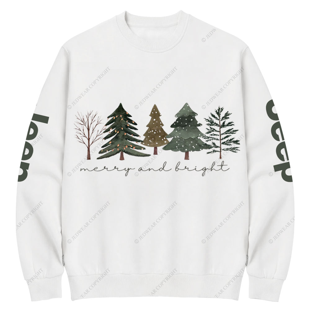 Merry and Bright Trees Jpmas Crew Neck Sweatshirt