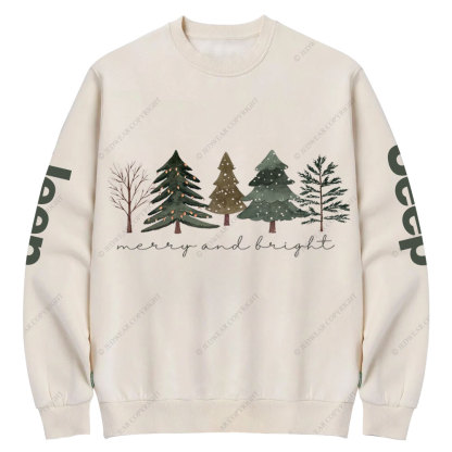 Merry and Bright Trees Jpmas Crew Neck Sweatshirt